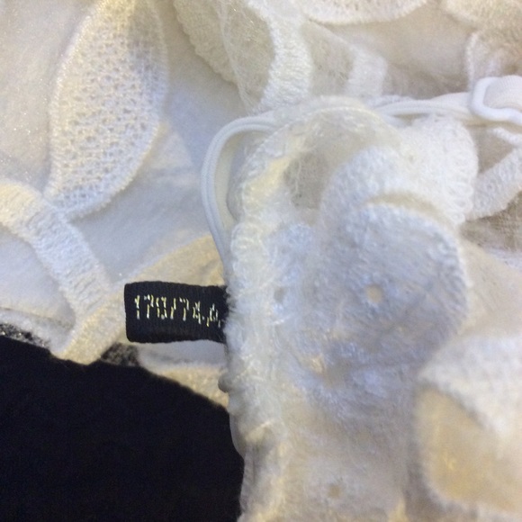 EUC Vintage white lace/black jersey short jumpsuit - Picture 10 of 14